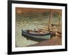 Barques au port (dos du tableau bouquet de bleuets)-Henri Martin-Framed Giclee Print