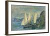 Barques Aux Grandes Voiles Sur Le Lac Léman À Meillerie En Haute-Savoie-Albert Lebourg-Framed Giclee Print