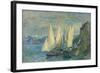 Barques Aux Grandes Voiles Sur Le Lac Léman À Meillerie En Haute-Savoie-Albert Lebourg-Framed Giclee Print
