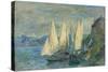 Barques Aux Grandes Voiles Sur Le Lac Léman À Meillerie En Haute-Savoie-Albert Lebourg-Stretched Canvas