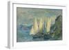 Barques Aux Grandes Voiles Sur Le Lac Léman À Meillerie En Haute-Savoie-Albert Lebourg-Framed Giclee Print