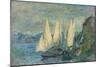 Barques Aux Grandes Voiles Sur Le Lac Léman À Meillerie En Haute-Savoie-Albert Lebourg-Mounted Giclee Print