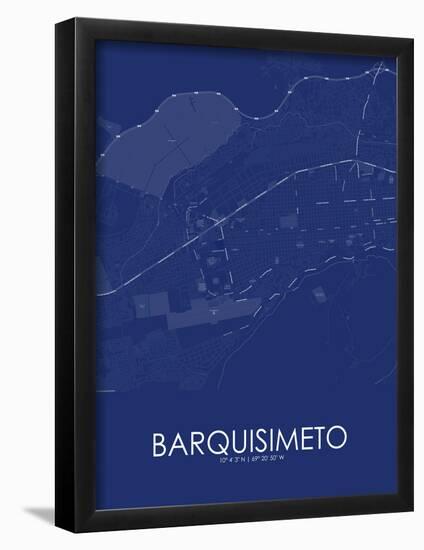 Barquisimeto, Venezuela (Bolivarian Republic of) Blue Map-null-Framed Poster