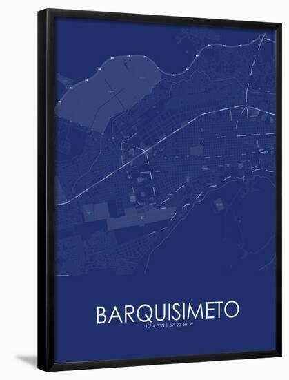 Barquisimeto, Venezuela (Bolivarian Republic of) Blue Map-null-Framed Poster