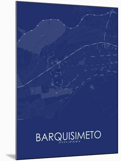 Barquisimeto, Venezuela (Bolivarian Republic of) Blue Map-null-Mounted Poster