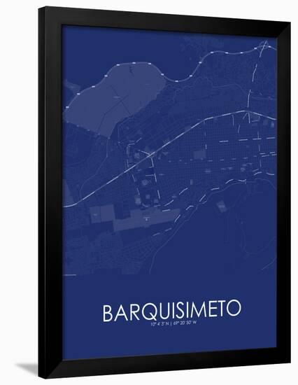 Barquisimeto, Venezuela (Bolivarian Republic of) Blue Map-null-Framed Poster