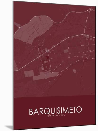 Barquisimeto, Venezuela (Bolivarian Republic of) Red Map-null-Mounted Poster