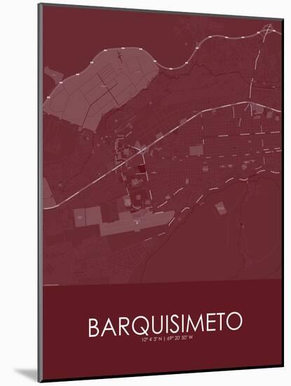 Barquisimeto, Venezuela (Bolivarian Republic of) Red Map-null-Mounted Poster