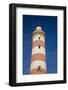 Barra Lighthouse Located on the Ocean Coast in the Fishing Village of Costa Nova.-Julianne Eggers-Framed Photographic Print