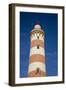 Barra Lighthouse Located on the Ocean Coast in the Fishing Village of Costa Nova.-Julianne Eggers-Framed Photographic Print