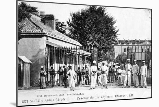 Barracks of the 1st Regiment of the French Foreign Legion, Sidi Bel Abbes, Algeria, 1907-Boumendil-Mounted Giclee Print
