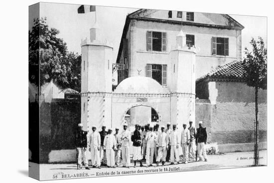 Barracks of the Recruits, French Foreign Legion, Sidi Bel Abbes, Algeria, 14 July 1906-J Geiser-Stretched Canvas