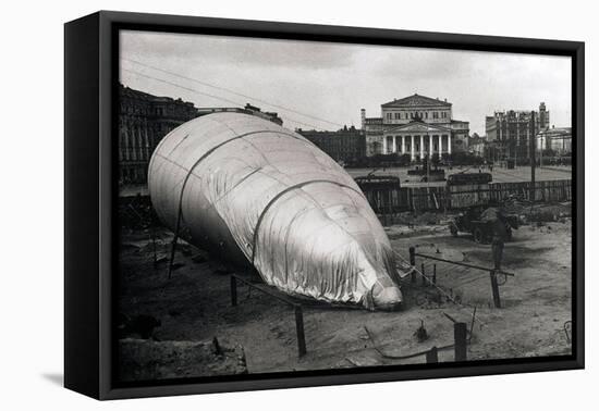 Barrage Balloon at the Bolshoi Theatre, Moscow, USSR, 1942-null-Framed Stretched Canvas