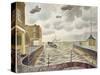 Barrage Balloons Outside a British Port-Eric Ravilious-Stretched Canvas