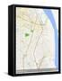 Barranquilla, Colombia Map-null-Framed Stretched Canvas