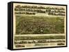 Barre, Massachusetts - Panoramic Map-Lantern Press-Framed Stretched Canvas