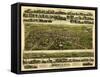 Barre, Massachusetts - Panoramic Map-Lantern Press-Framed Stretched Canvas