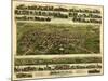 Barre, Massachusetts - Panoramic Map-Lantern Press-Mounted Art Print