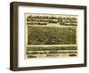 Barre, Massachusetts - Panoramic Map-Lantern Press-Framed Art Print