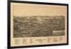 Barre, Vermont - Panoramic Map-Lantern Press-Framed Art Print