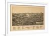 Barre, Vermont - Panoramic Map-Lantern Press-Framed Premium Giclee Print