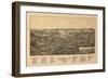 Barre, Vermont - Panoramic Map-Lantern Press-Framed Art Print