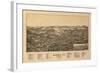 Barre, Vermont - Panoramic Map-Lantern Press-Framed Art Print