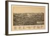 Barre, Vermont - Panoramic Map-Lantern Press-Framed Art Print