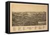 Barre, Vermont - Panoramic Map-Lantern Press-Framed Stretched Canvas