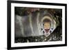 Barred Moray Eel (Echidna polyzona) adult-Colin Marshall-Framed Photographic Print