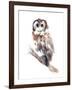 Barred Owl Impressions II-Annie Warren-Framed Art Print