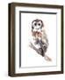 Barred Owl Impressions II-Annie Warren-Framed Art Print