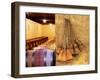 Barrel Cellar for Aging Wines in Oak Casks, Chateau La Grave Figeac, Bordeaux, France-Per Karlsson-Framed Photographic Print