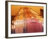 Barrel Cellar for Aging Wines in Oak Casks, Chateau La Grave Figeac, Bordeaux, France-Per Karlsson-Framed Photographic Print