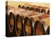 Barrel Cellar for Aging Wines in Oak Casks, Chateau La Grave Figeac, Bordeaux, France-Per Karlsson-Stretched Canvas