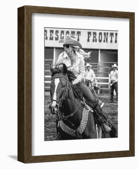 Barrel Racer-Barry Hart-Framed Art Print