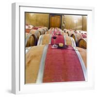 Barrel Room at Walla Walla Winery, Walla Walla, Washington, USA-Richard Duval-Framed Photographic Print