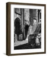 Barrels and Staircase in Alley on the Bowery, New York-Emil Otto Hoppé-Framed Photographic Print