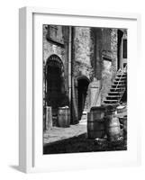 Barrels and Staircase in Alley on the Bowery, New York-Emil Otto Hoppé-Framed Photographic Print