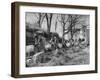 Barrels Being Rolled on Wooden Rails at Jack Daniels Distillery-Ed Clark-Framed Photographic Print