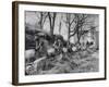 Barrels Being Rolled on Wooden Rails at Jack Daniels Distillery-Ed Clark-Framed Photographic Print