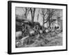 Barrels Being Rolled on Wooden Rails at Jack Daniels Distillery-Ed Clark-Framed Photographic Print