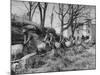 Barrels Being Rolled on Wooden Rails at Jack Daniels Distillery-Ed Clark-Mounted Photographic Print