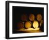 Barrels in a Cellar, Chateau Pavie, St. Emilion, Bordeaux, France-null-Framed Photographic Print