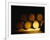 Barrels in a Cellar, Chateau Pavie, St. Emilion, Bordeaux, France-null-Framed Photographic Print