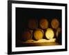 Barrels in a Cellar, Chateau Pavie, St. Emilion, Bordeaux, France-null-Framed Photographic Print