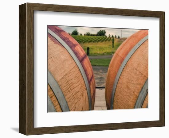 Barrels in Walla Walla Wine Country, Walla Walla, Washington, USA-Richard Duval-Framed Photographic Print