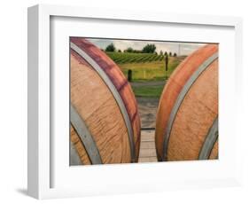 Barrels in Walla Walla Wine Country, Walla Walla, Washington, USA-Richard Duval-Framed Photographic Print