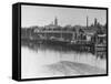 Barrels of Guiness's Stout Sitting in Front of the Brewery on the River Liffey, Dublin-William Vandivert-Framed Stretched Canvas