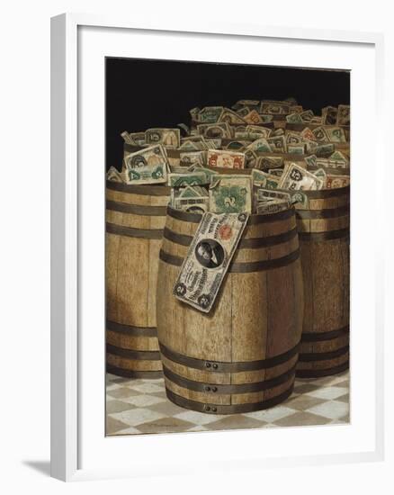 Barrels of Money-Victor Dubreuil-Framed Giclee Print